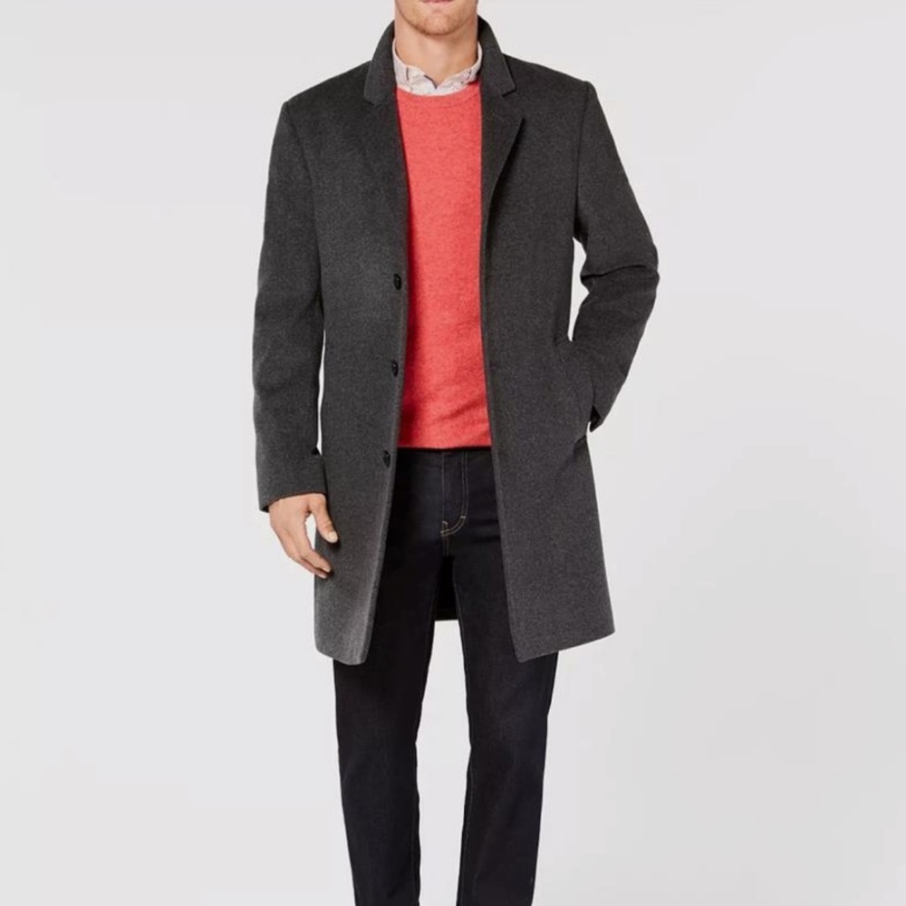 NWT Michael Kors Men's Madison Wool Blend Modern-Fit Coat